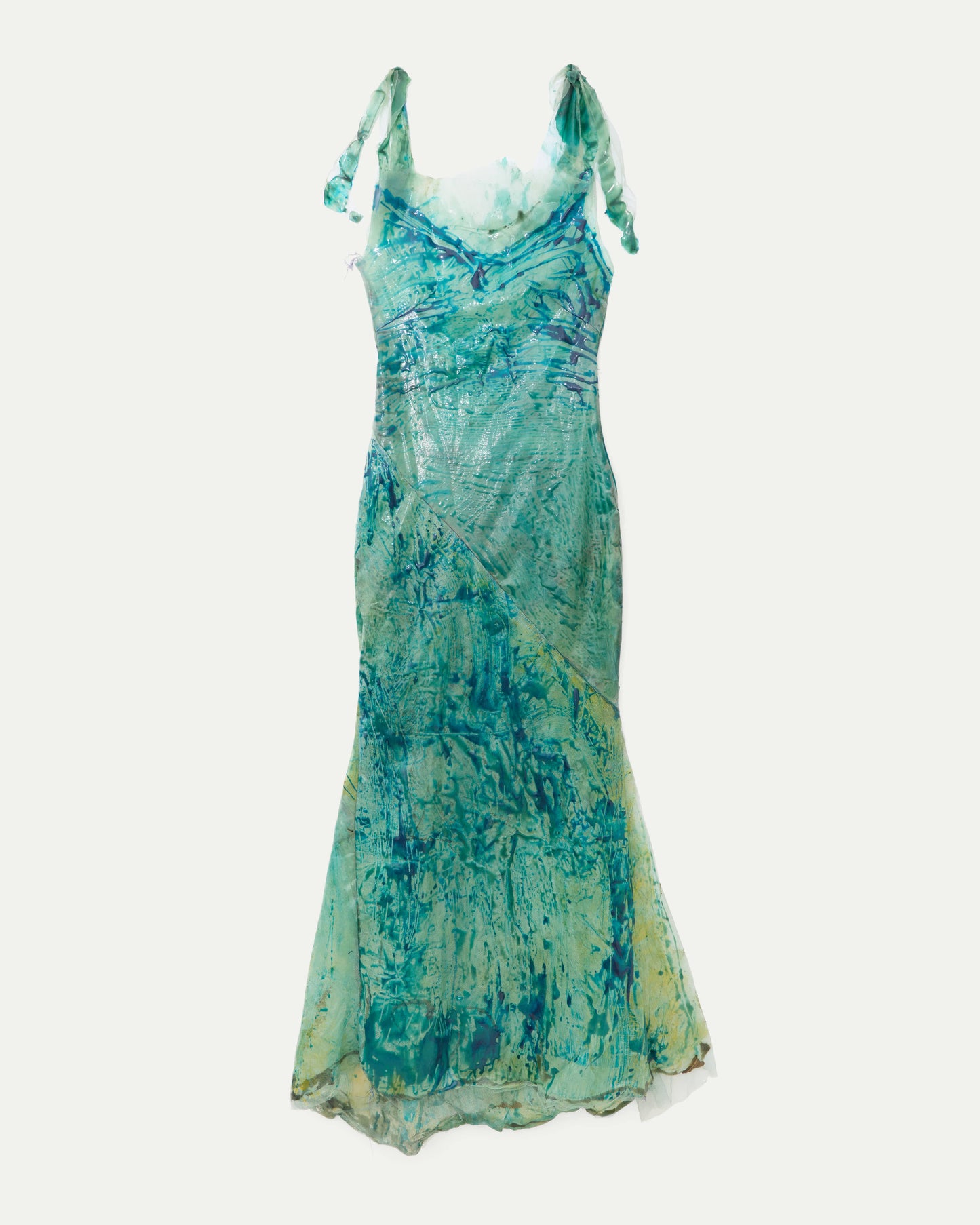 s0s Slip liquid dress in Aqua
