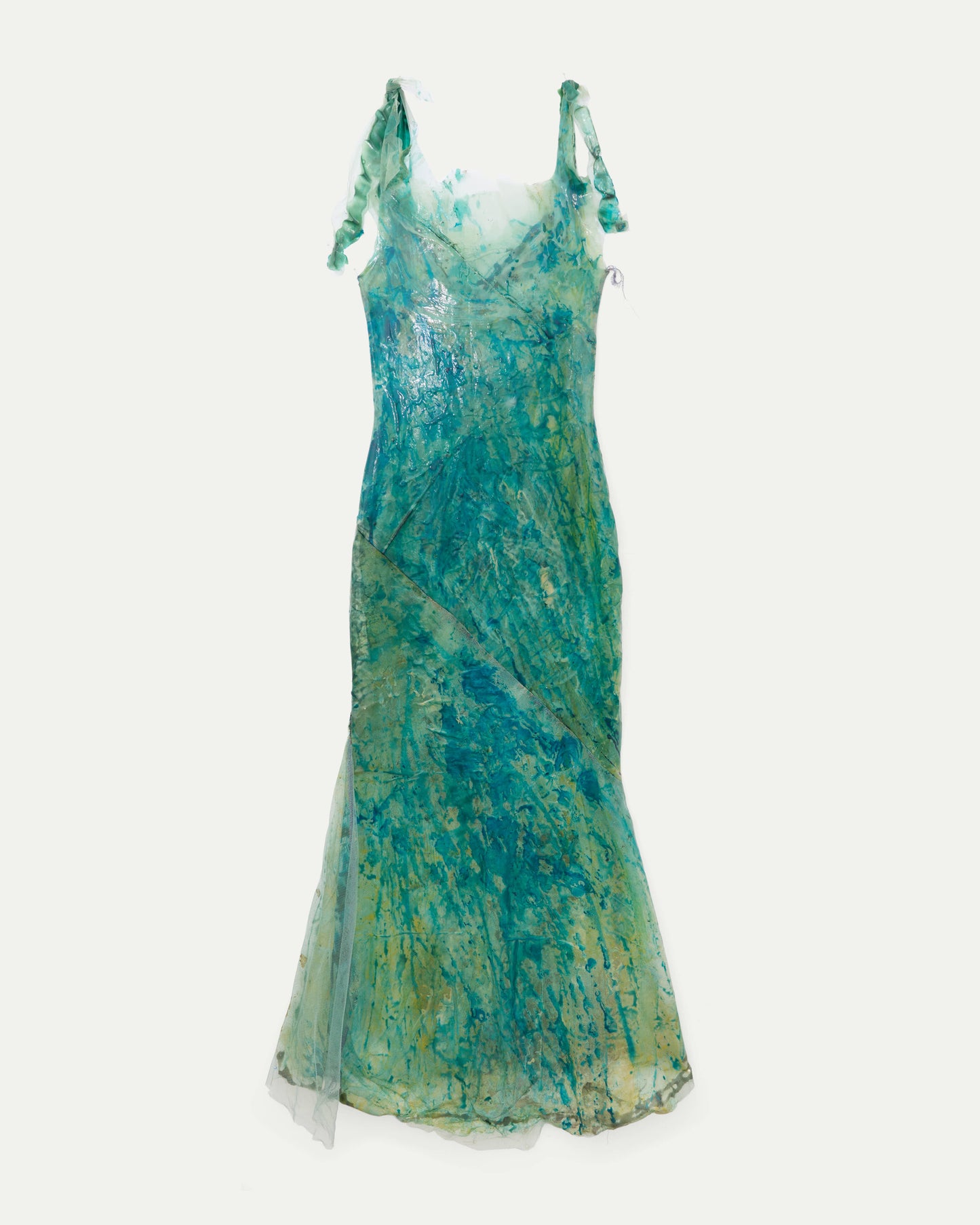 s0s Slip liquid dress in Aqua